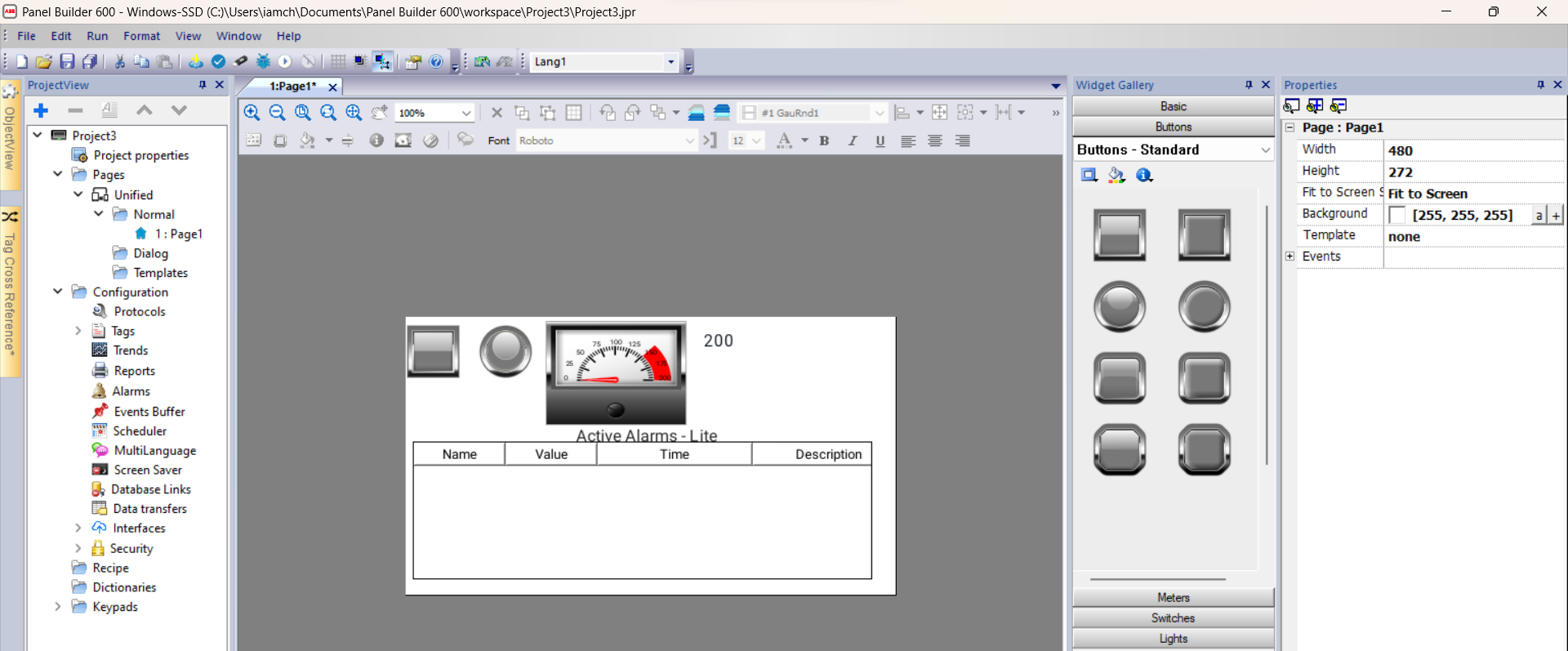 how to make program for abb hmi